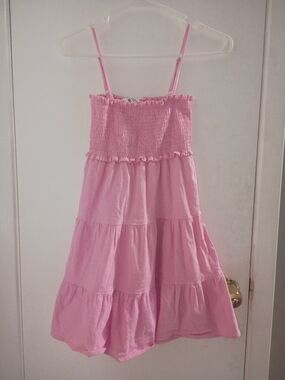 Princess Polly Pink Tiered Smocked Sundress